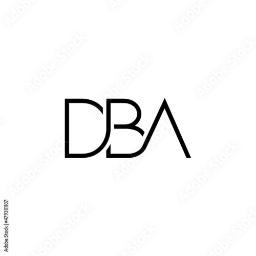 DBA Letter Initial Logo Design Template Vector Illustration