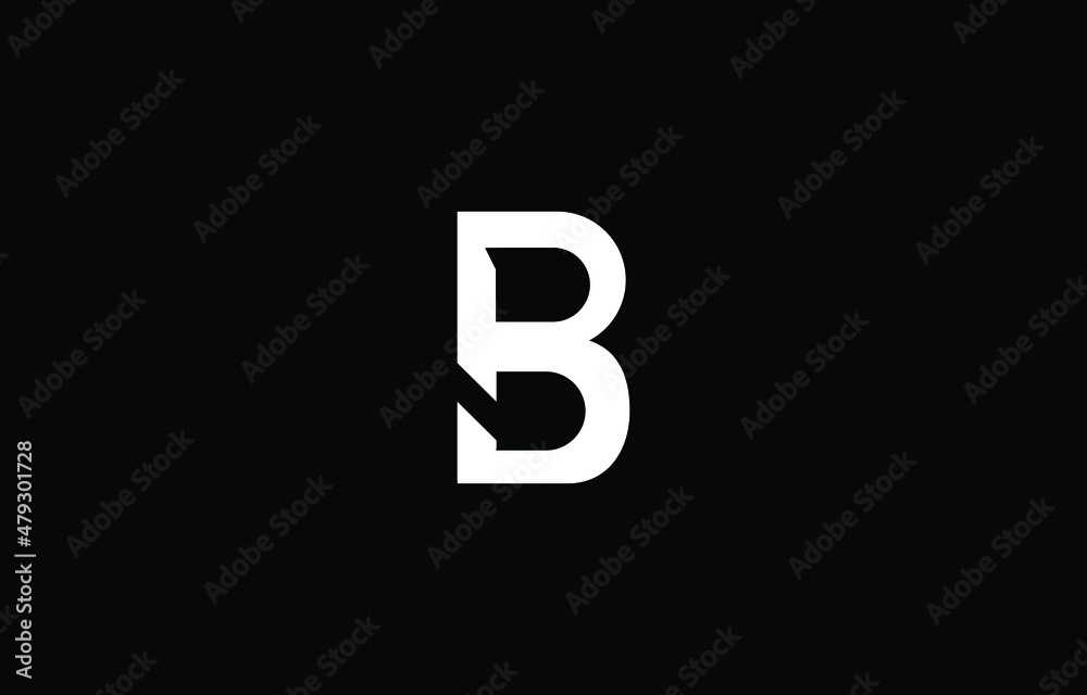 letter B Clean and Minimal Initial Based Logo Design letter B Clean and Minimal Initial Based Logo Design