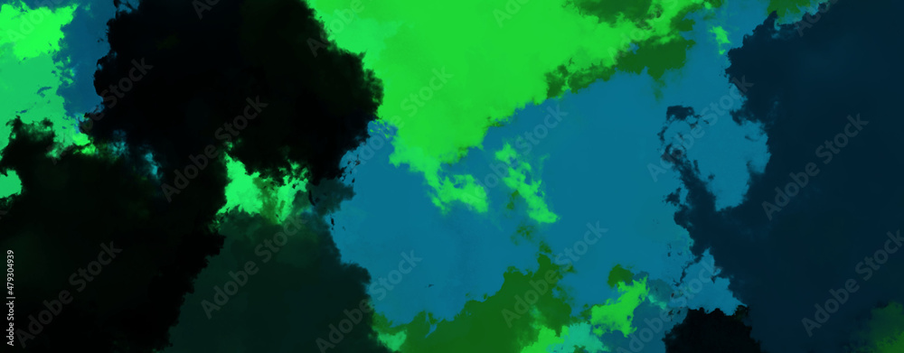 Naklejka premium colors: turquoise and lime. windstorm, climate, paint, digital, acrylic, drawing. 