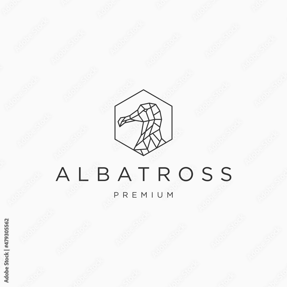 Fototapeta premium Albatross logo icon design template