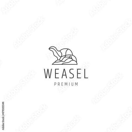 Weasel logo icon design template