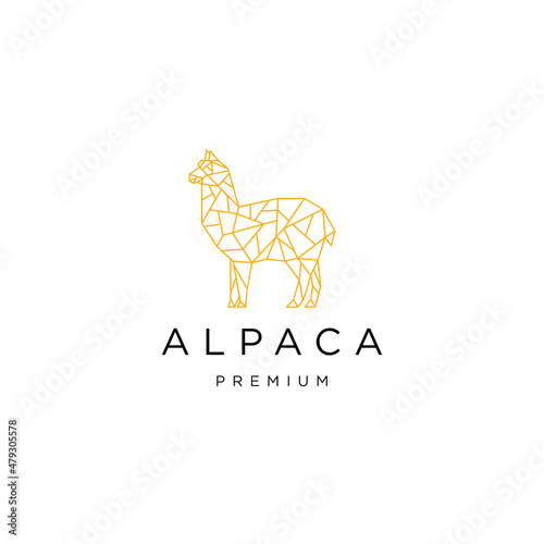 Alpaca logo icon design template