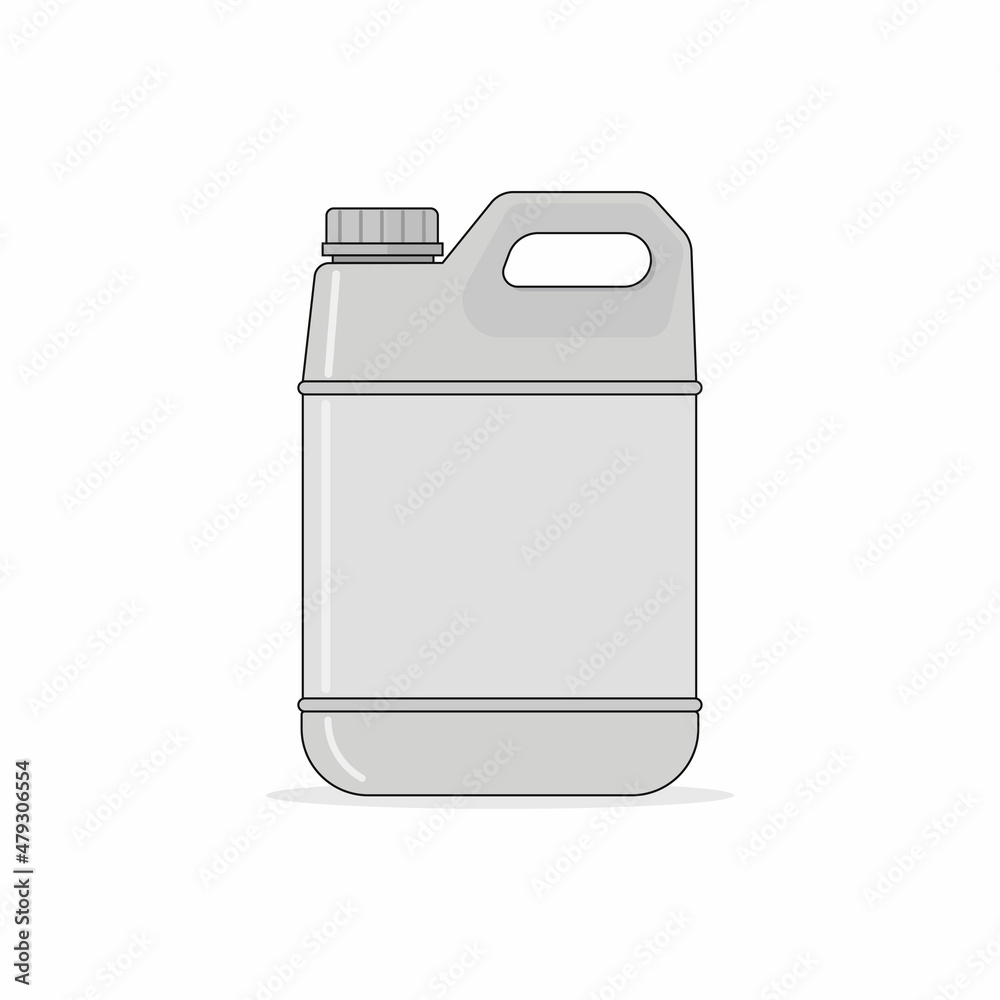 Isolated plastic jerry can flat design vector graphics Isolated plastic jerry can flat design vector graphics