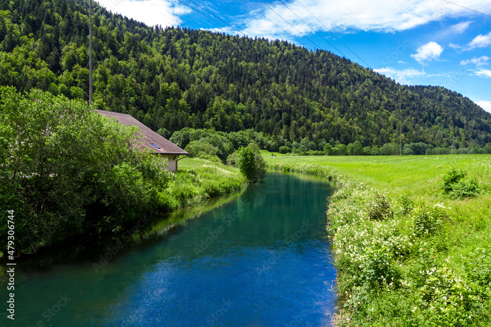 Naklejka premium Alpine landscape in summer