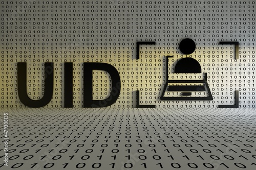 Wall Mural UID concept text sunlight 3D illustration