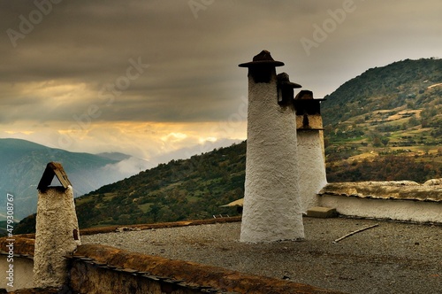 Chimneys of the Alpujarra Granadina. photo