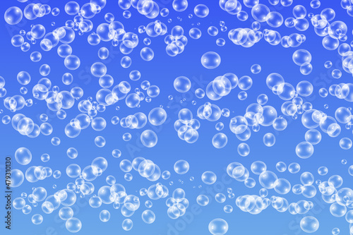 Textura o fondo azul de burbujas