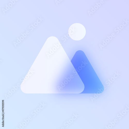 Free Download mountains lass morphism trendy style icon. mountains olor vector icon with blur, transparent glass and purple gradient. for web and ui design, mobile apps promo business polygraphy - GFXLoad