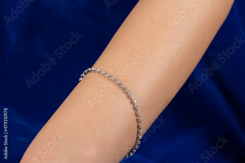 gold and diamond women's fashion and accessories. Hand Model Jewelry Piece. women bracelet
