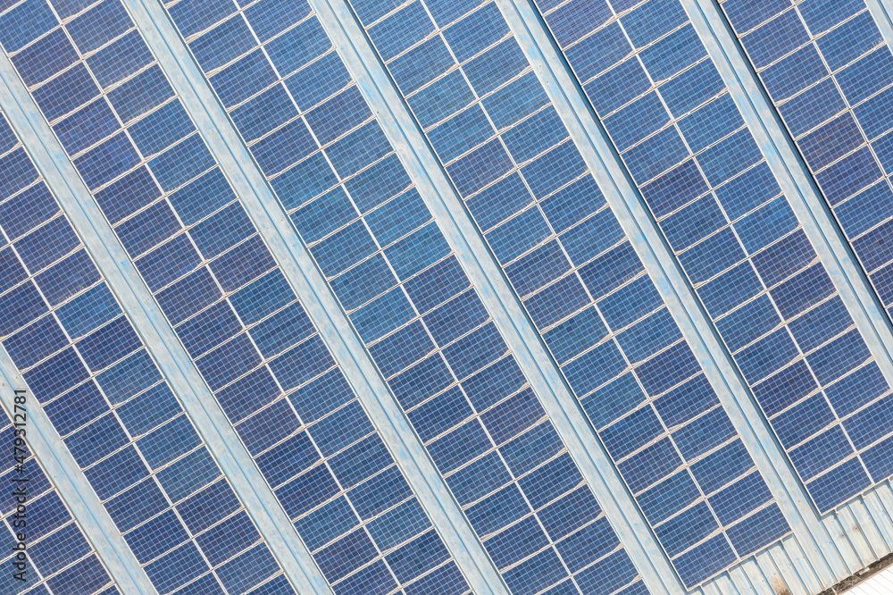 solar power station on factory rooftop solar power station on factory rooftop