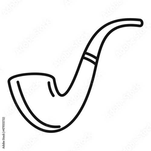 Gentleman smoke pipe icon outline vector. Old wood