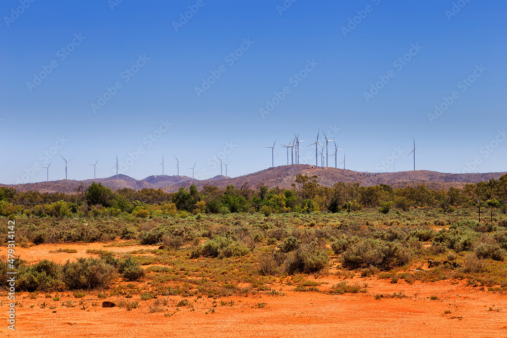 Silverton windfarm hills distant Silverton windfarm hills distant