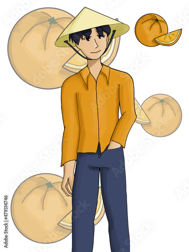 If fruits were humans. Humanization. The character and appearance of a person, if it were a fruit orange. Humanized fruit. When creating, the homeland of fruit was taken - East Asia, China