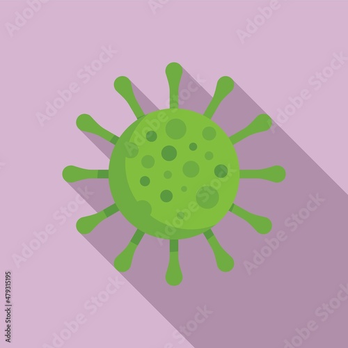 Tonsillitis virus icon flat vector. Throat tonsil
