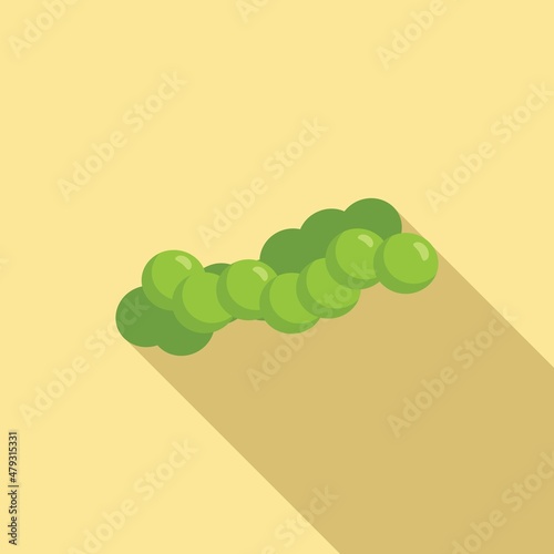 Tonsillitis bacteria icon flat vector. Tonsil anatomy