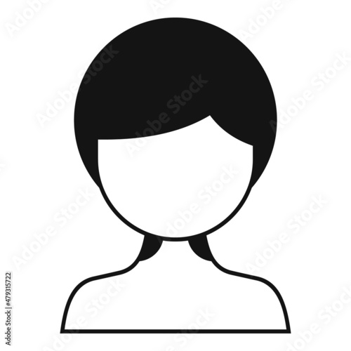 Woman tonsillitis icon simple vector. Mouth anatomy