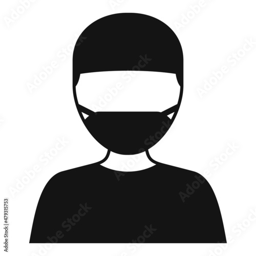 Tonsillitis doctor icon simple vector. Mouth anatomy