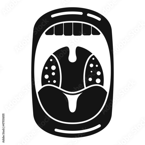 Mouth disease icon simple vector. Bacterial anatomy