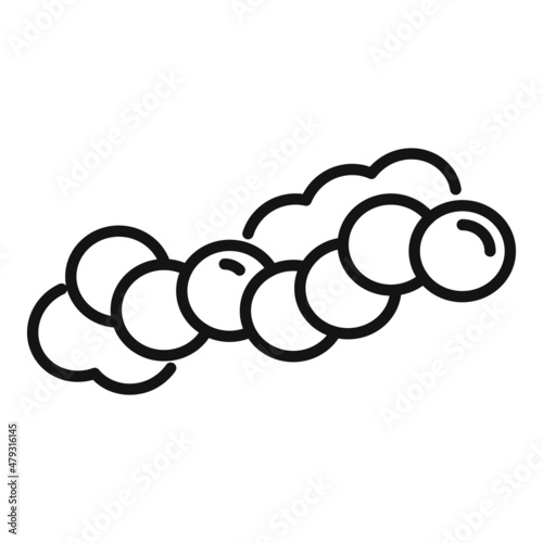 Tonsillitis bacteria icon outline vector. Tonsil anatomy