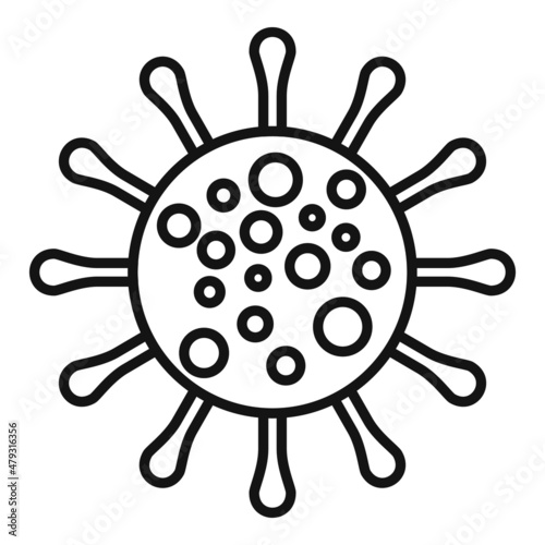 Tonsillitis virus icon outline vector. Throat tonsil