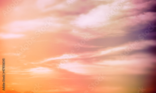 Sky landscape with clouds in paste multil colors © alexkich