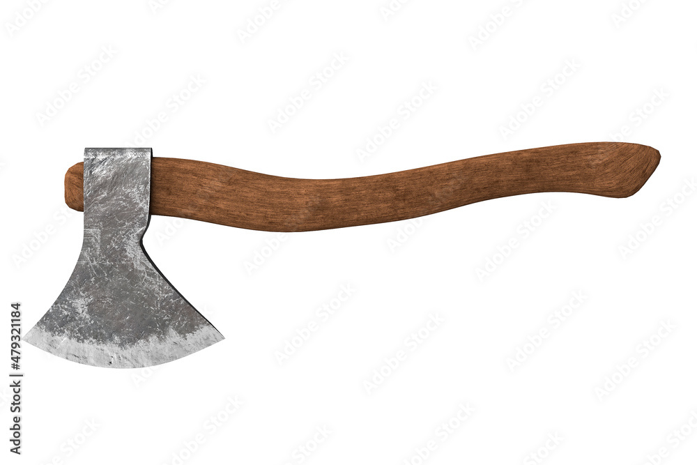 Axe isolated on white background 3d illustration Axe isolated on white background 3d illustration