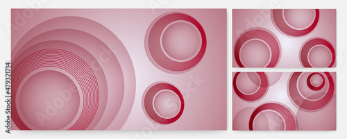 Modern Circle Light red Colorful abstract Design Banner