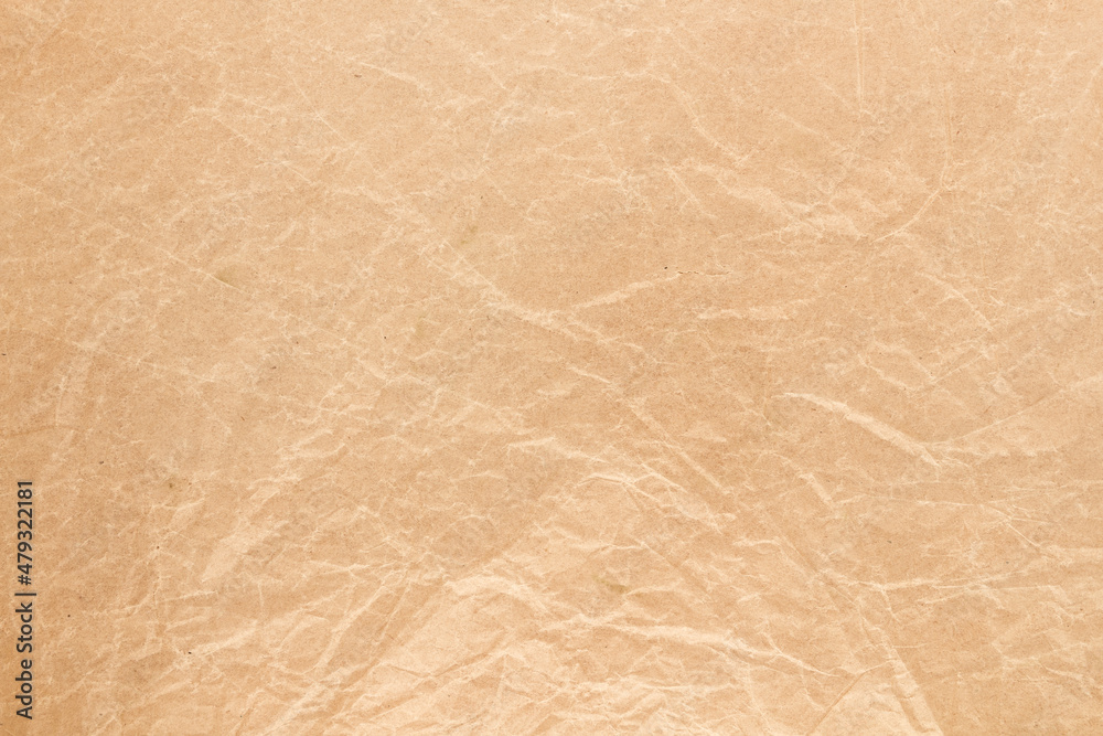 Fototapeta premium Brown wrinkle recycle paper background