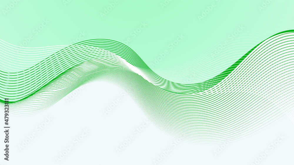 Fototapeta premium Modern wave Light green Colorful abstract Design Banner