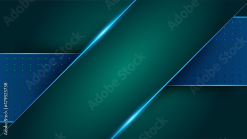 Technology Blue green Colorful abstract Design Banner