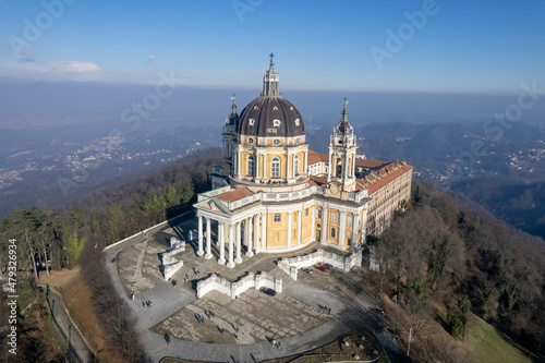 Basilica di Superga dal drone photo