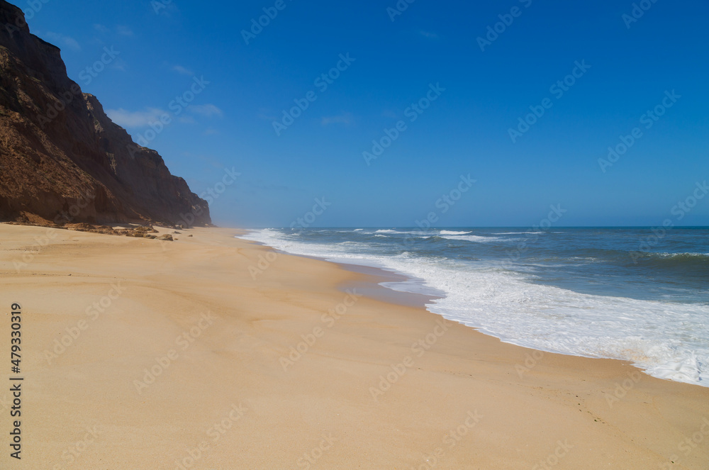 Beautiful beach in Sao Martinho do Porto Beautiful beach in Sao Martinho do Porto