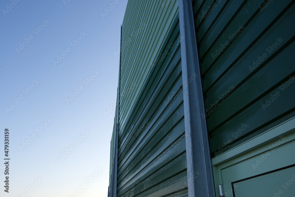 Fototapeta premium Noise barriers near the highway - close up