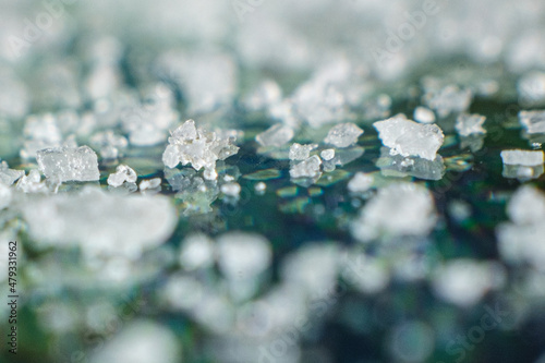 A Closeup Up Shot Of White Salt Crystals