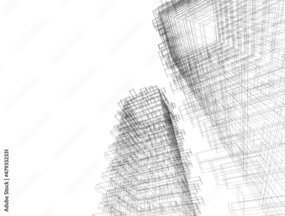 Obraz premium Abstract architecture design 3d illustration