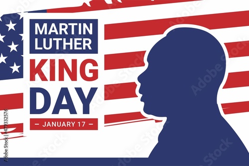 Canvas Print Illustration vector graphic of Martin Luther King Day