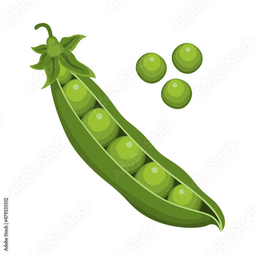 Fotografia Green Pea Fruit Vegetable Vector