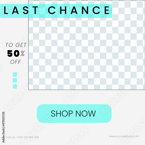 Social media post template. Last chance