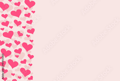 Simple valentine background with seamless love pattern and some copy space area © Galih Prihatama