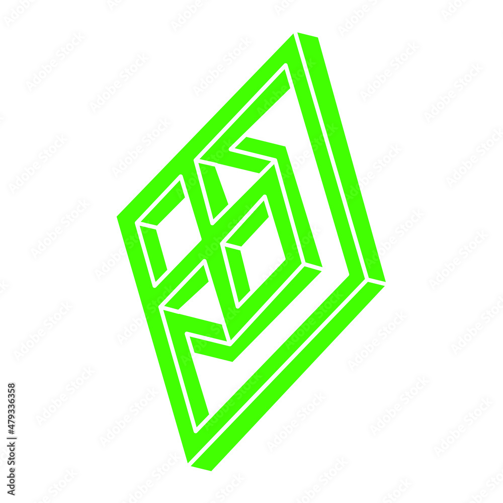 Illusion shapes. 3d geometry object. Optical illusion figure. Sacred geometry. Logo. Illusion shapes. 3d geometry object. Optical illusion figure. Sacred geometry. Logo.