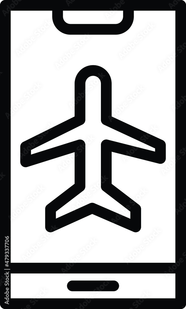 Airplane Mode Vector Icon Design Illustration