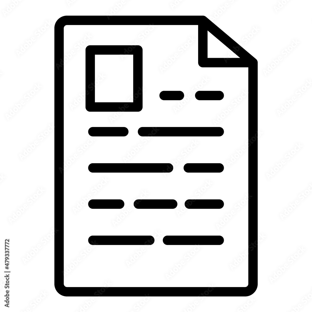 Document Flat Icon Isolated On White Background Document Flat Icon Isolated On White Background