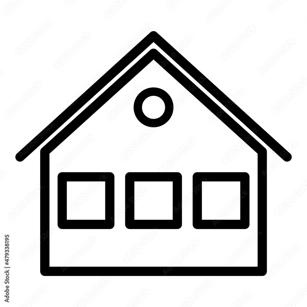 House Flat Icon Isolated On White Background House Flat Icon Isolated On White Background