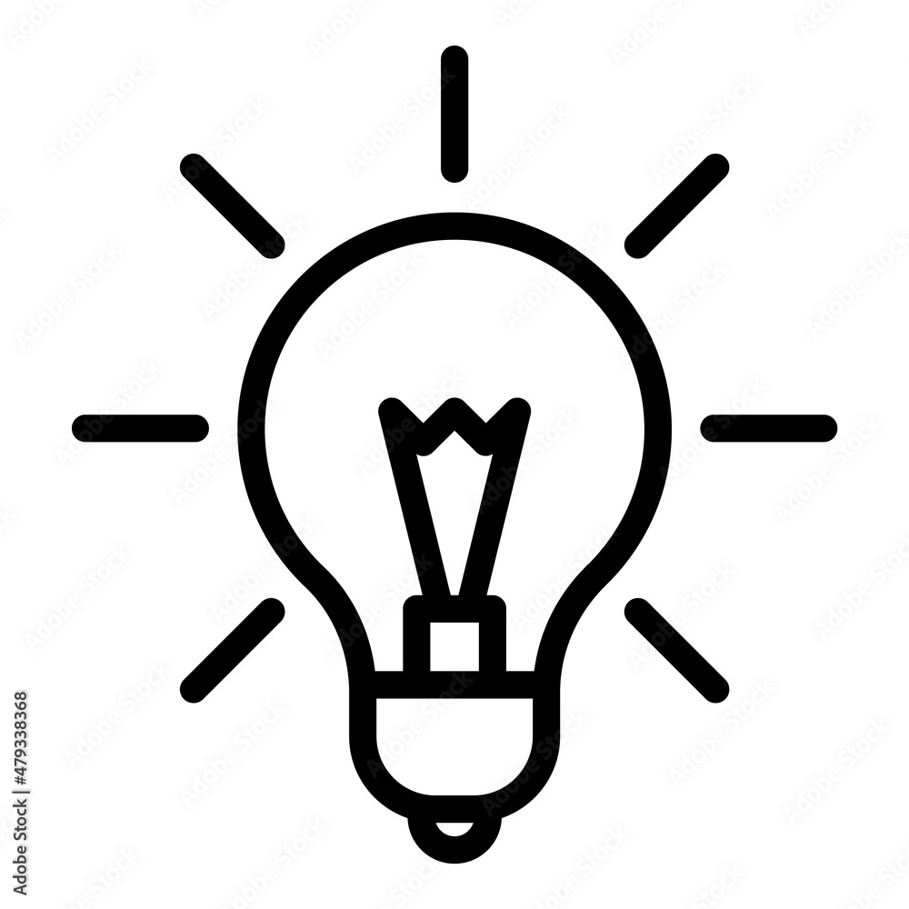 Idea Light Flat Icon Isolated On White Background Idea Light Flat Icon Isolated On White Background