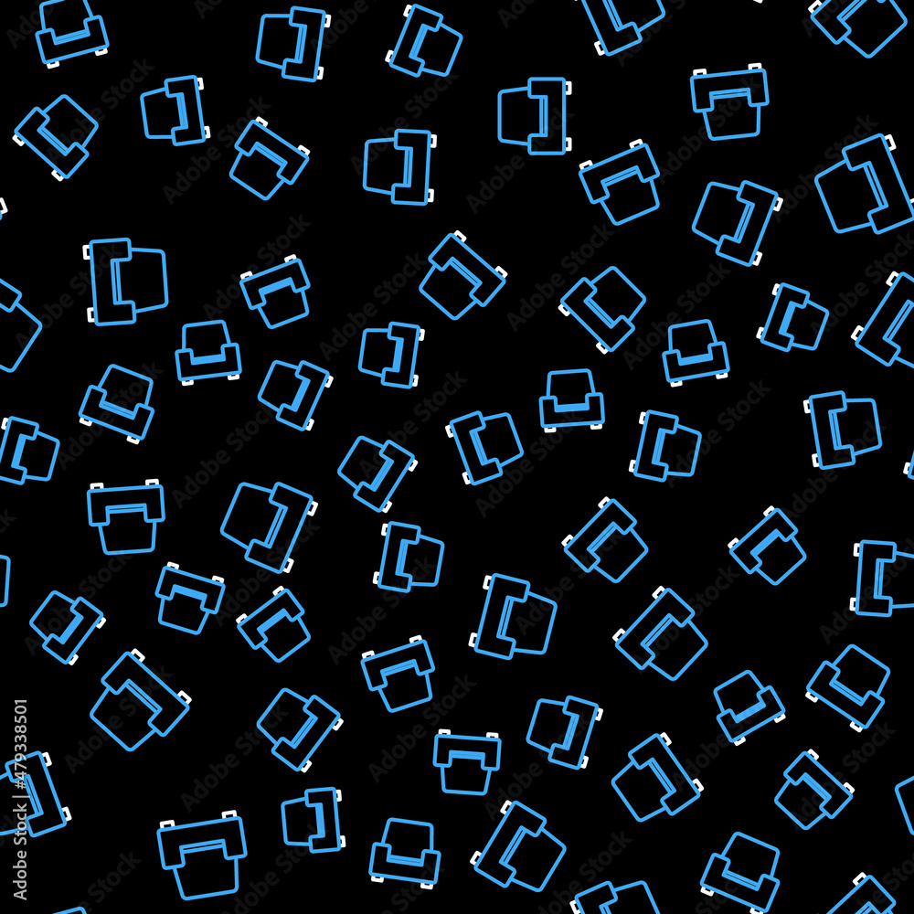 Line Armchair icon isolated seamless pattern on black background. Vector Line Armchair icon isolated seamless pattern on black background. Vector