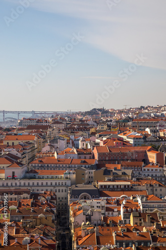 Lisbon Downtown and Bairro Alto neighborhood in Lisbon seen from São Jorge Castle