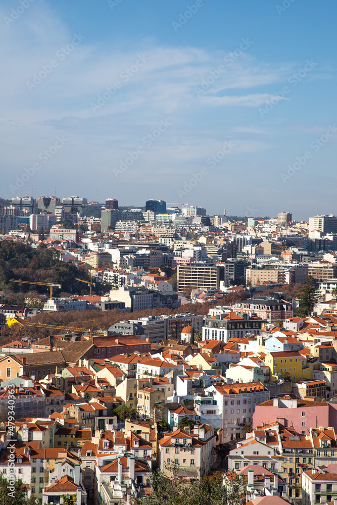 Bairro Alto neighborhood in Lisbon seen from São Jorge Castle