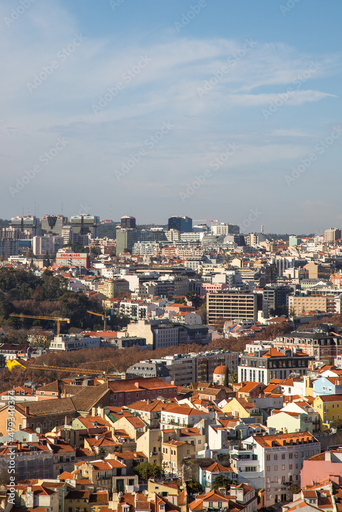 Bairro Alto neighborhood in Lisbon seen from São Jorge Castle