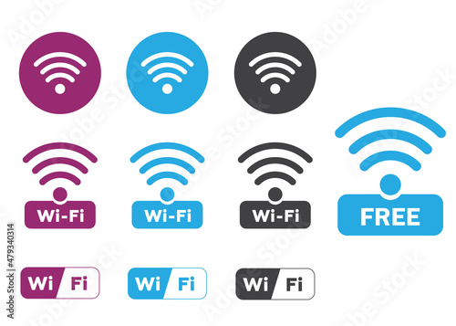 wifi icon on white background