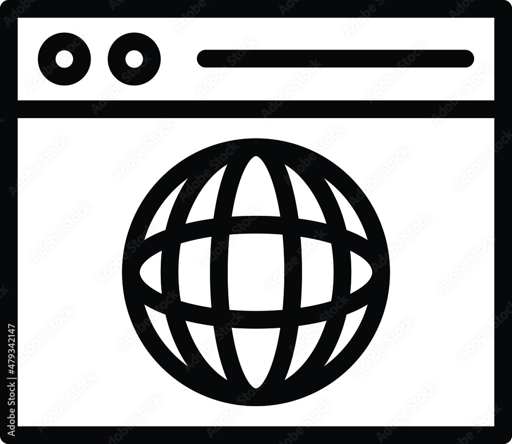 Browser Vector Icon Design Illustration